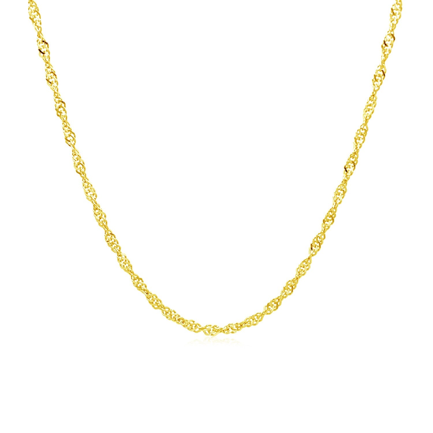 10k geelgouden Singapore-ketting (1,50 mm)