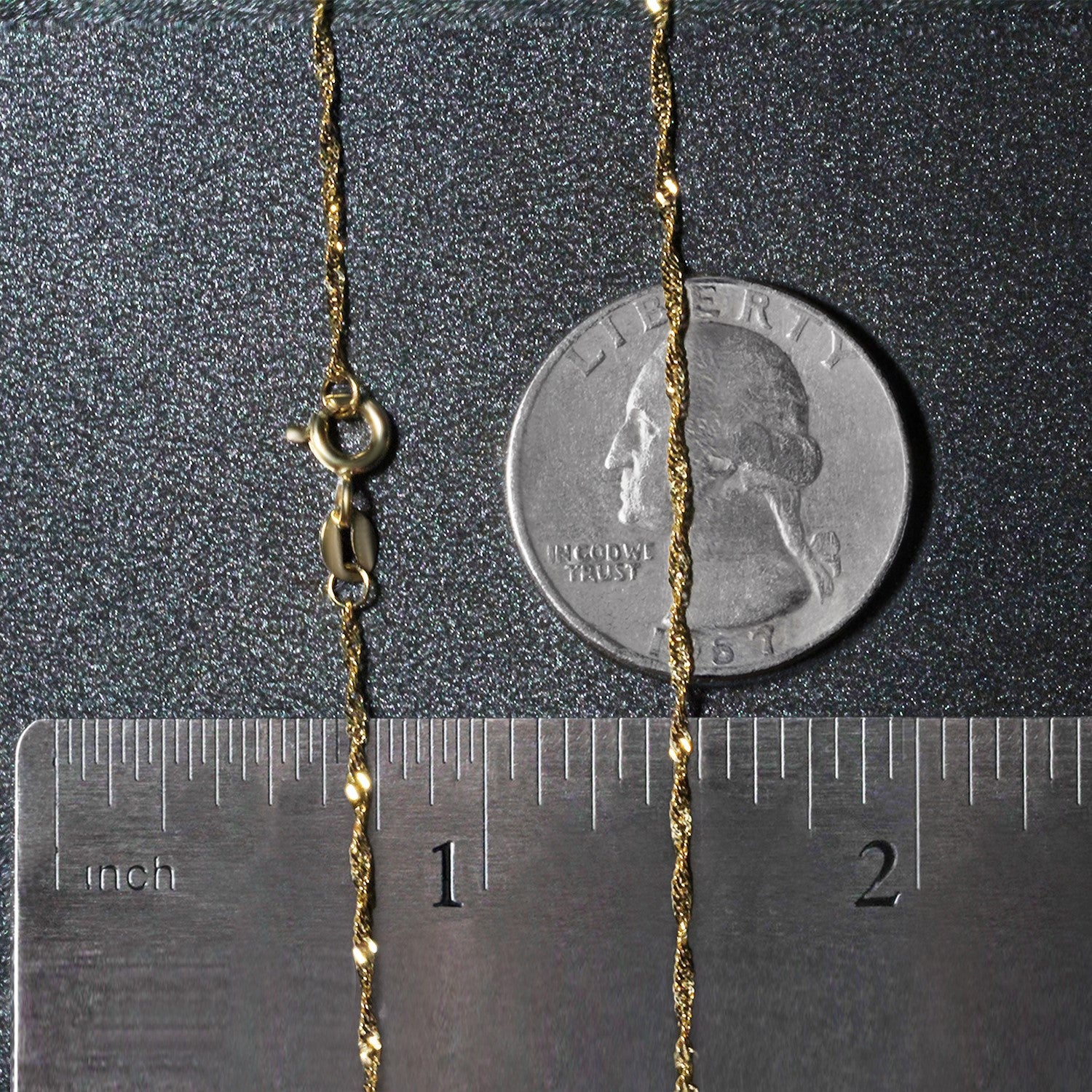 10k geelgouden Singapore-ketting (1,50 mm)