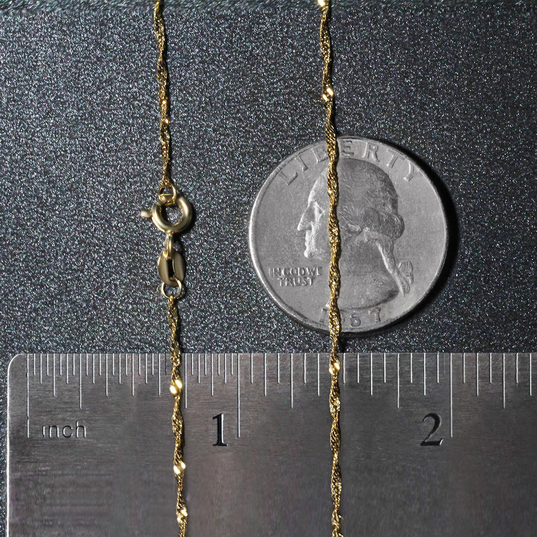 10k geelgouden Singapore-ketting (1,50 mm)