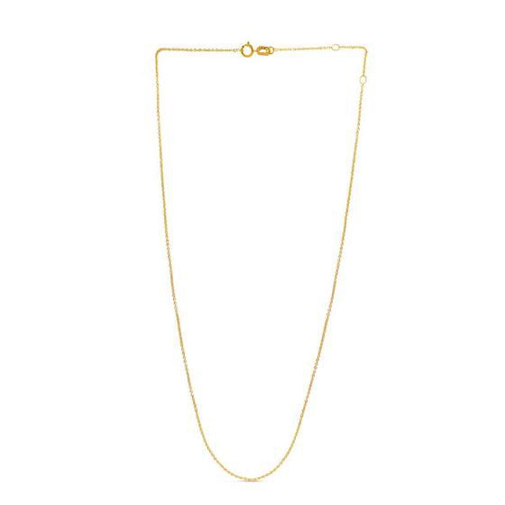 Adjustable Cable Chain in 14k Yellow Gold (0.97 mm)