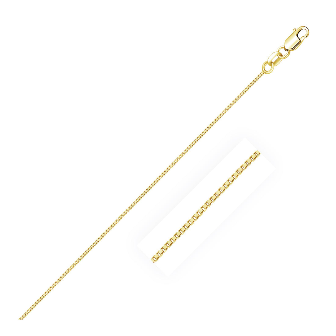 Chaîne classique en or jaune 14 carats (0,60 mm)
