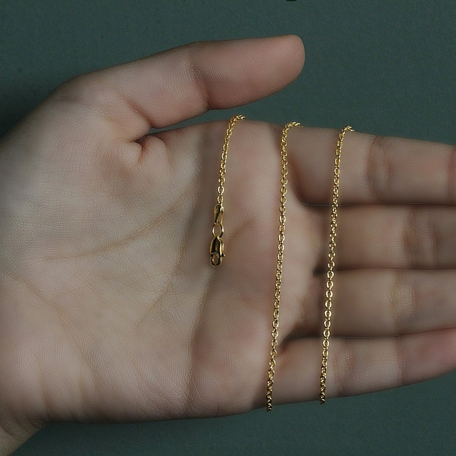 14k Yellow Gold Forsantina Lite Cable Link Chain (1.80 mm)