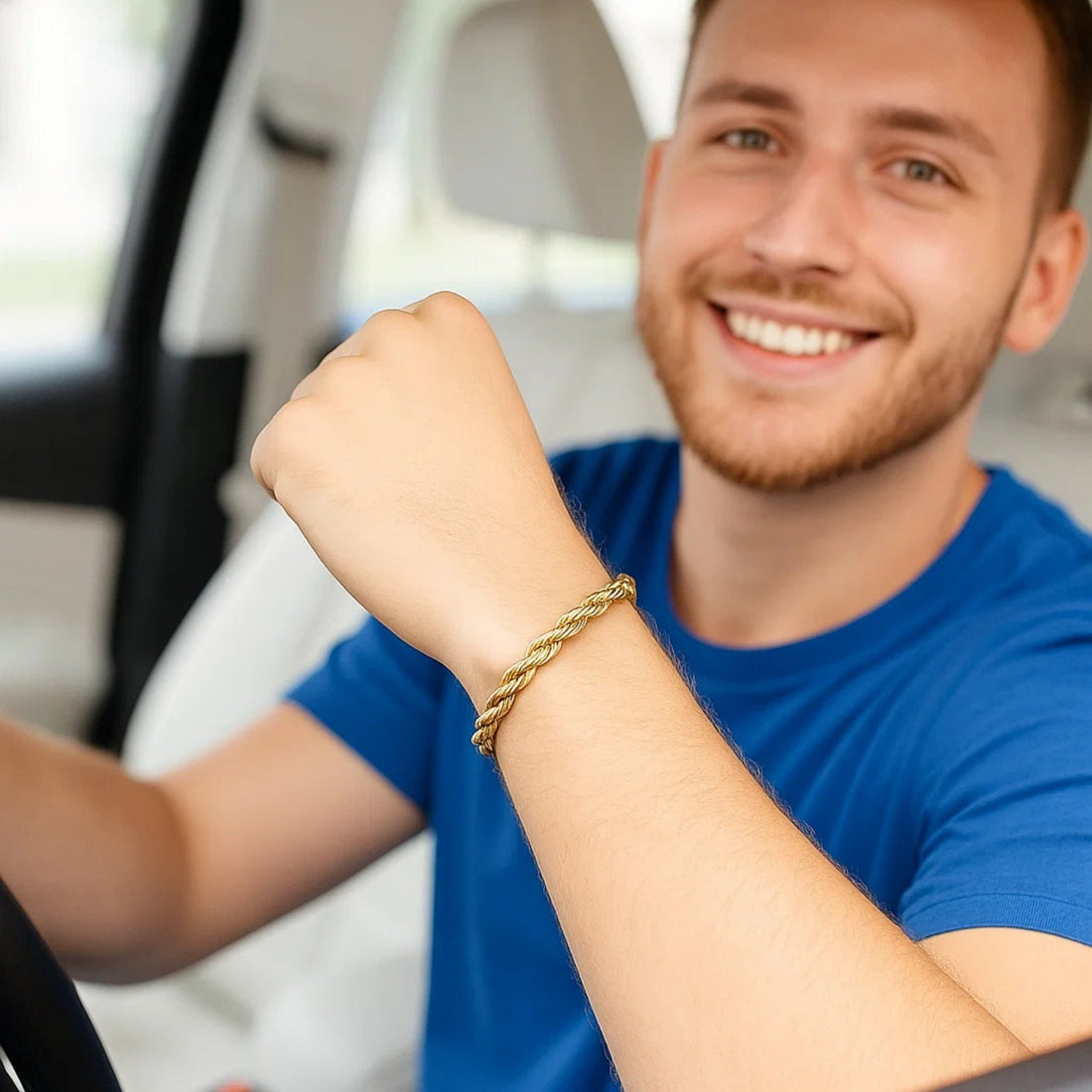 14k Yellow Gold Solid Diamond Cut Rope Bracelet (5.00 mm)