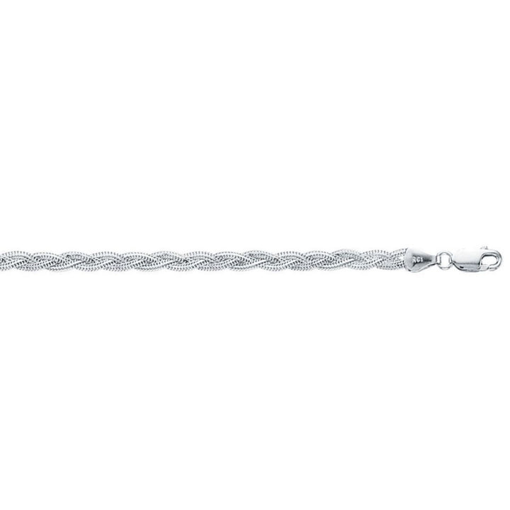14k White Gold Braided Bracelet  (3.50 mm)