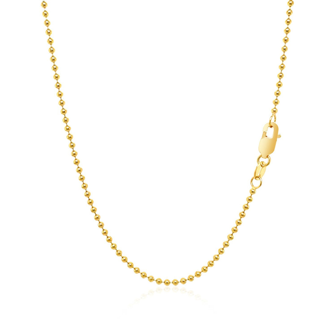 18k Yellow Gold Bead Chain 1.5mm (1.50 mm)