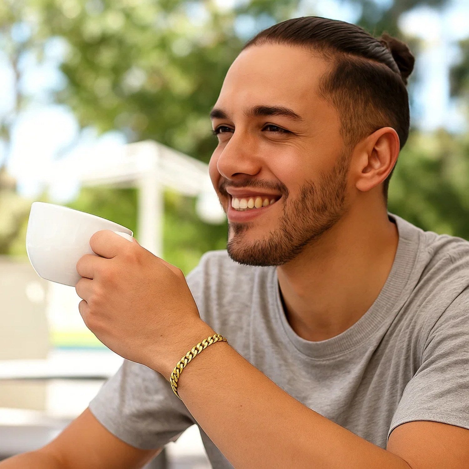 10k Yellow Gold Classic Miami Cuban Solid Bracelet (7.10 mm)