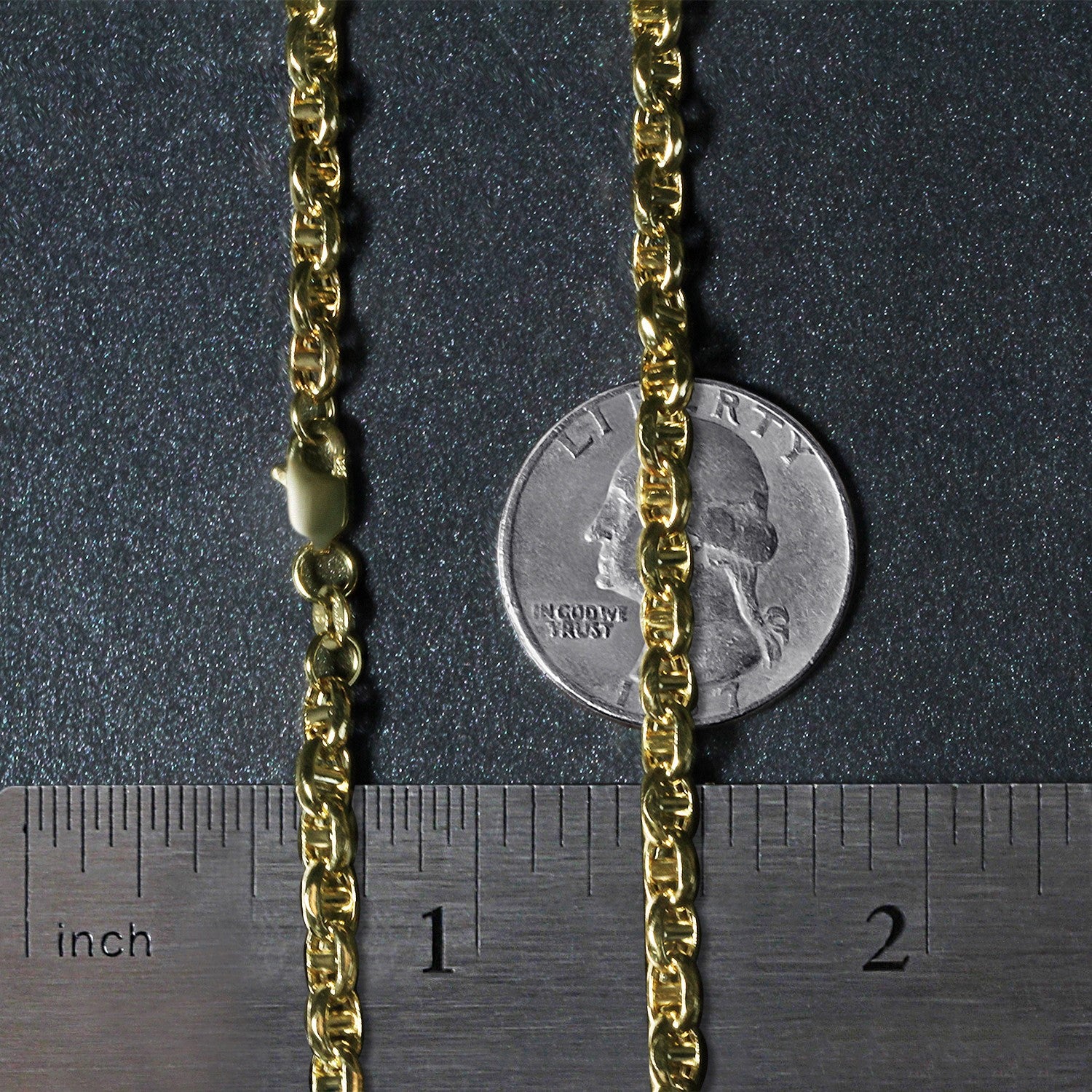 Chaîne ancre en or jaune 14 carats (4,50 mm)