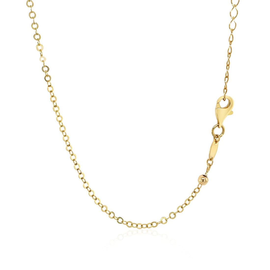 Collier ras du cou en or jaune 14 carats avec perles martelées