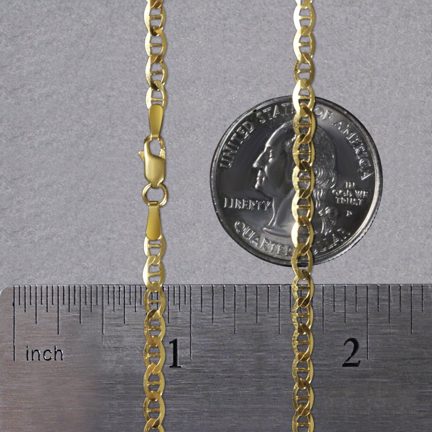 14k Yellow Gold Mariner Link Chain (3.20 mm)
