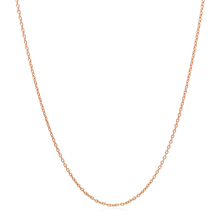 14k roségouden ovale kabelschakelketting (0,97 mm)