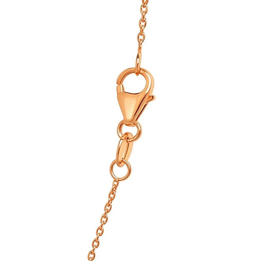 14k roségouden ovale kabelschakelketting (0,97 mm)