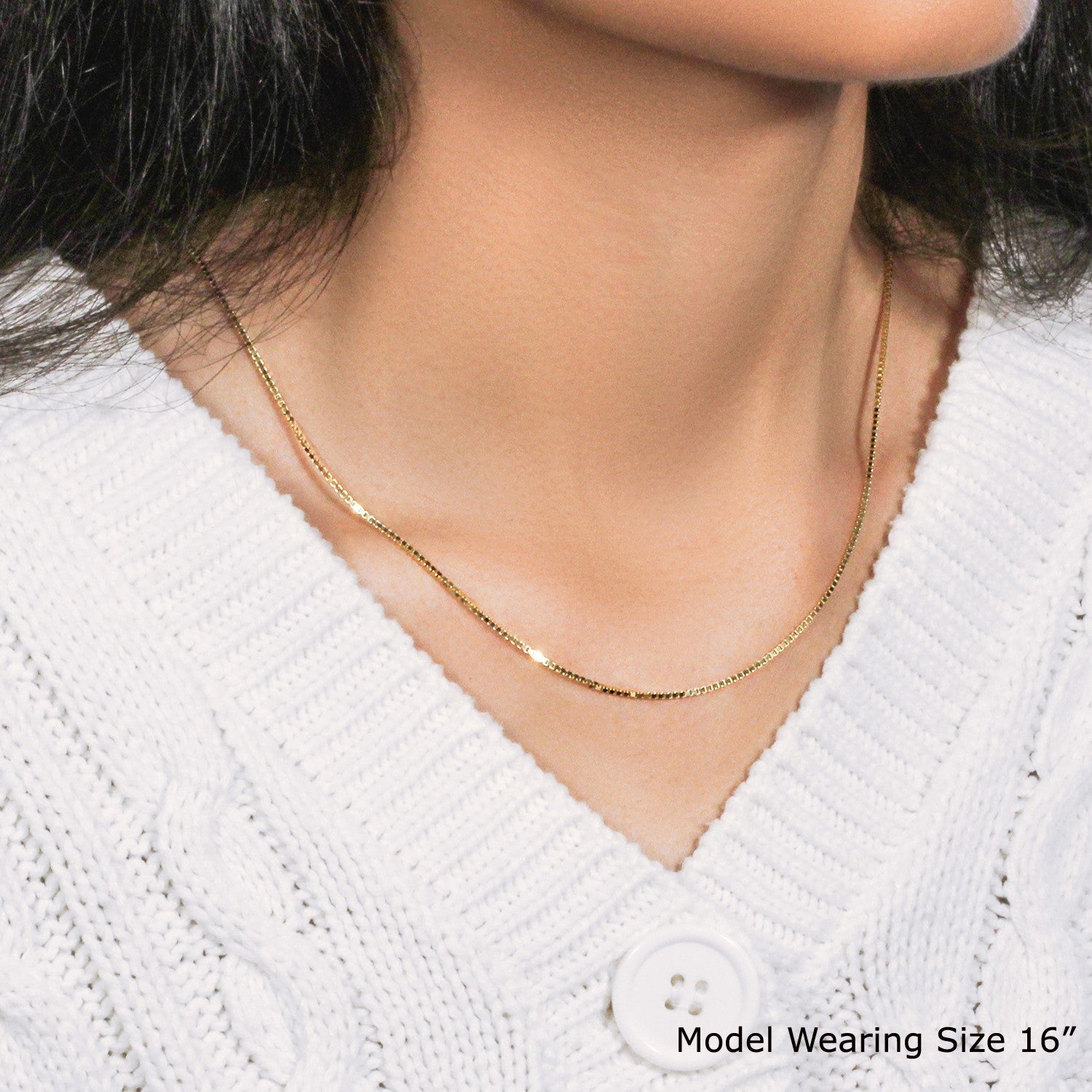 14k Yellow Gold Classic Box Chain (1.1 mm)