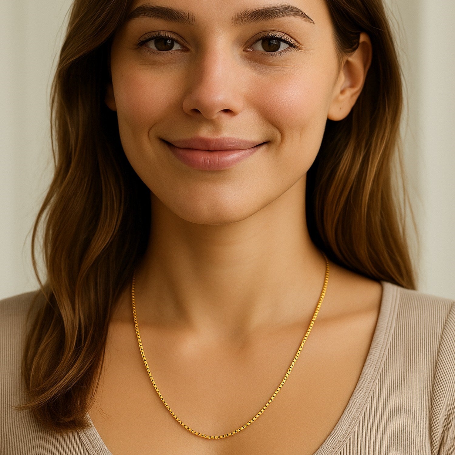 14k Yellow Gold Classic Box Chain (1.1 mm)