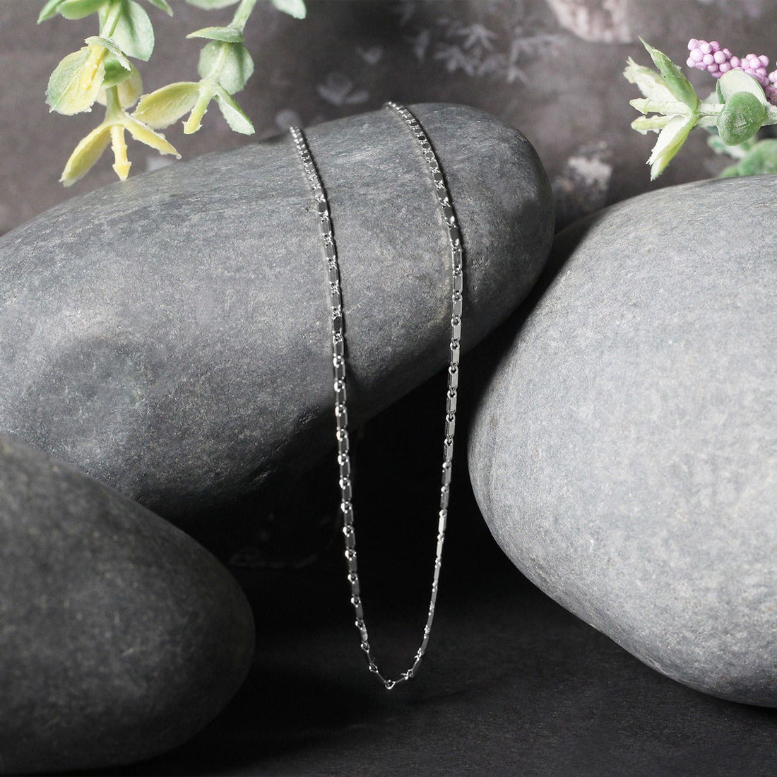 14k witgouden Lumina hangerketting (1,00 mm)