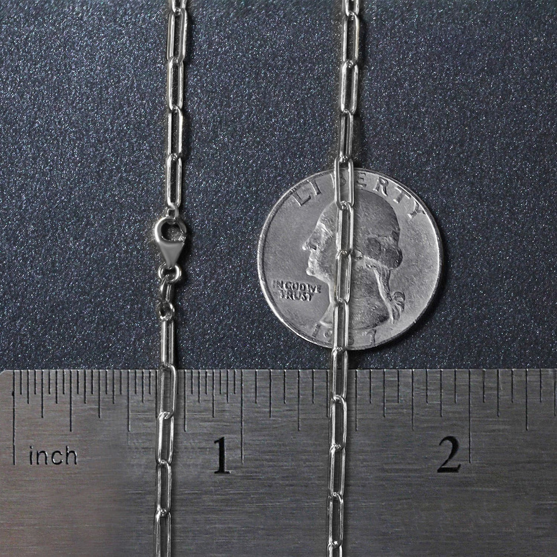 14K witgouden paperclipketting (2,50 mm)