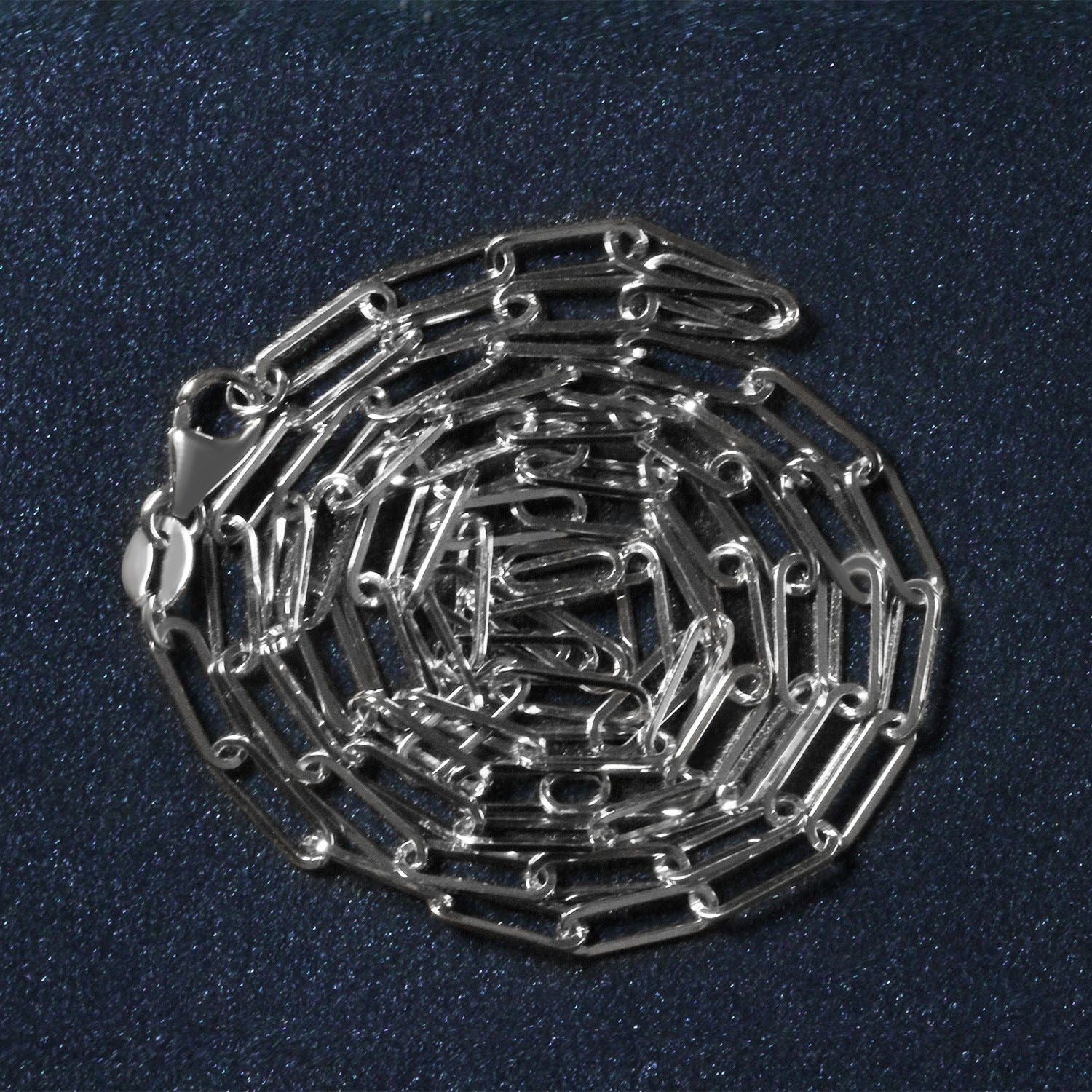 14K witgouden paperclipketting (2,50 mm)