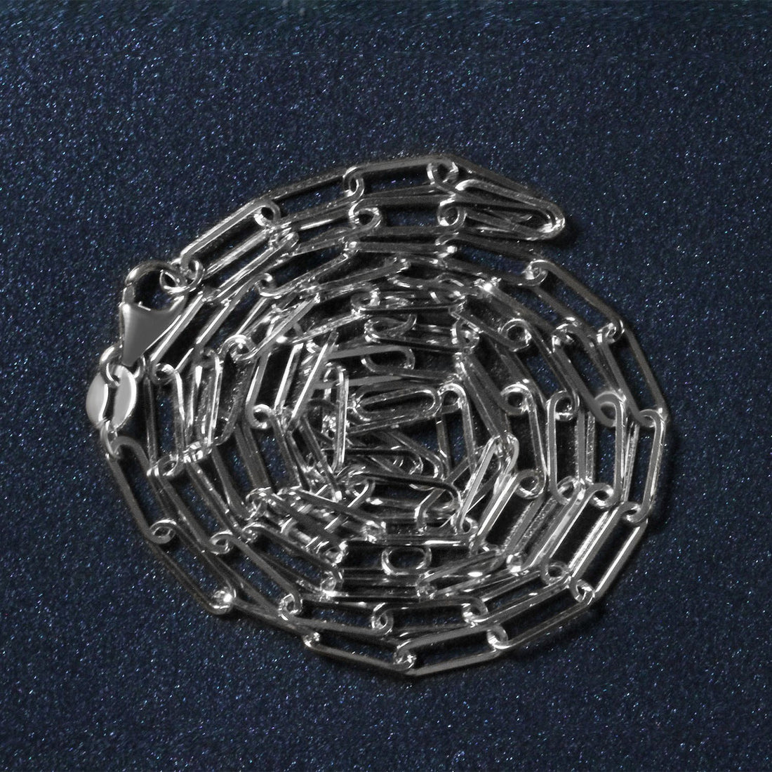 14K witgouden paperclipketting (2,50 mm)