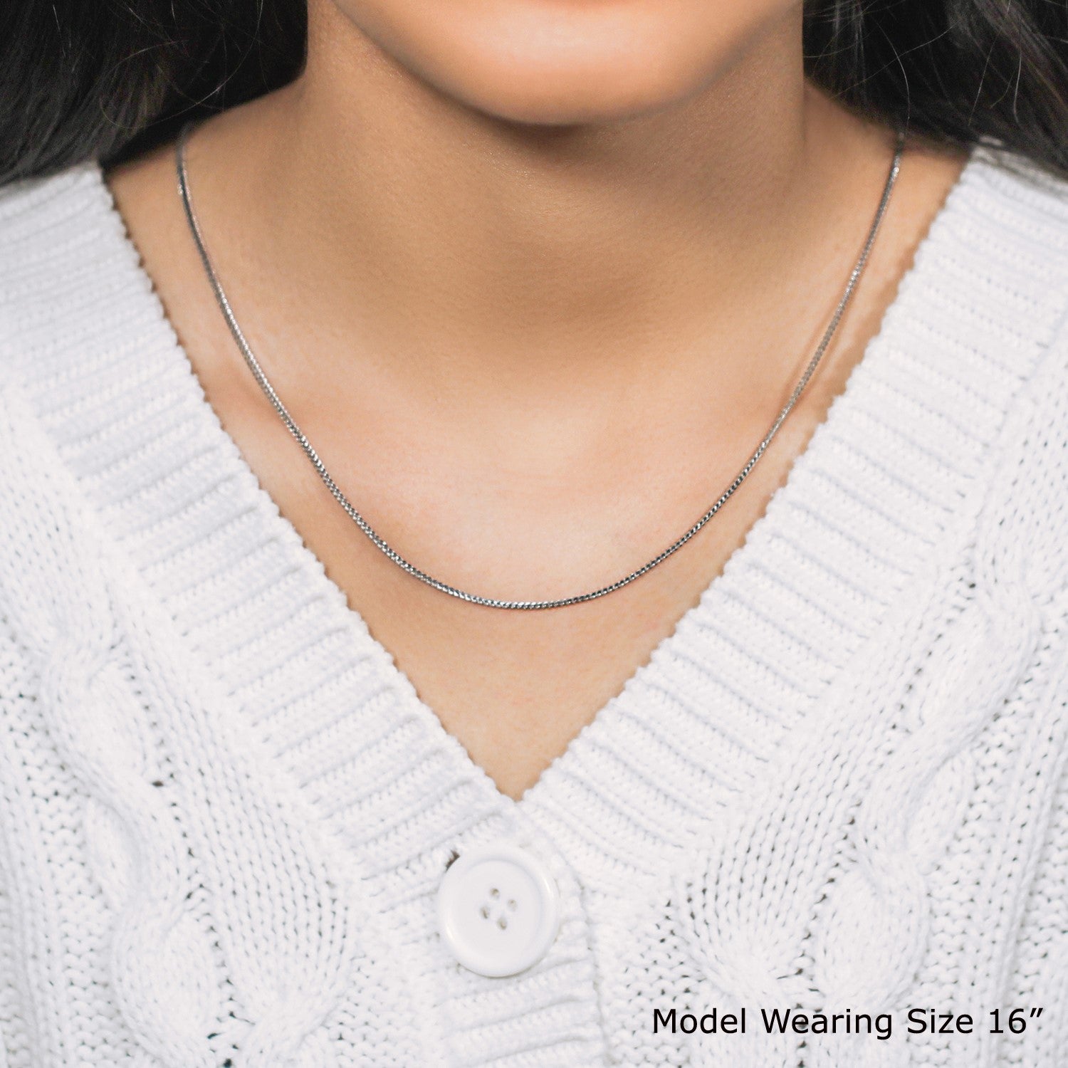 14k witgouden Franco-ketting (1,20 mm)