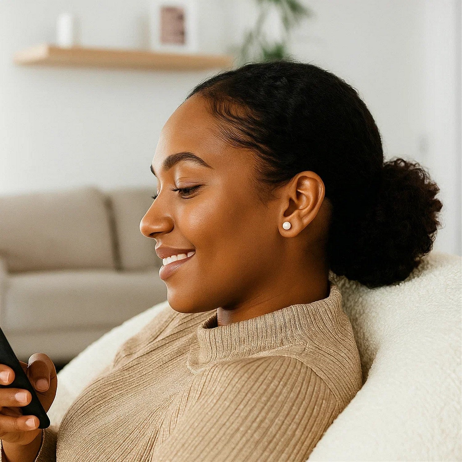 14k geelgouden zoetwaterparel oorbellen (6 mm)