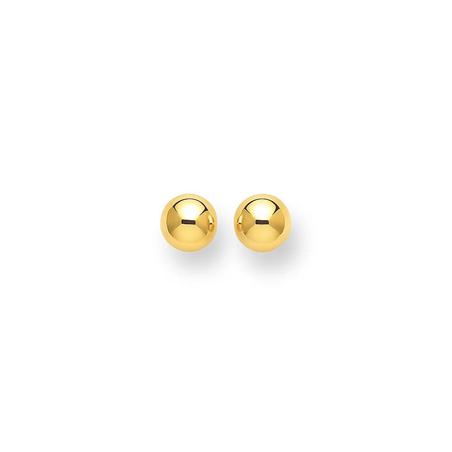 14k Yellow Gold Polished Round Stud Earrings(3mm)