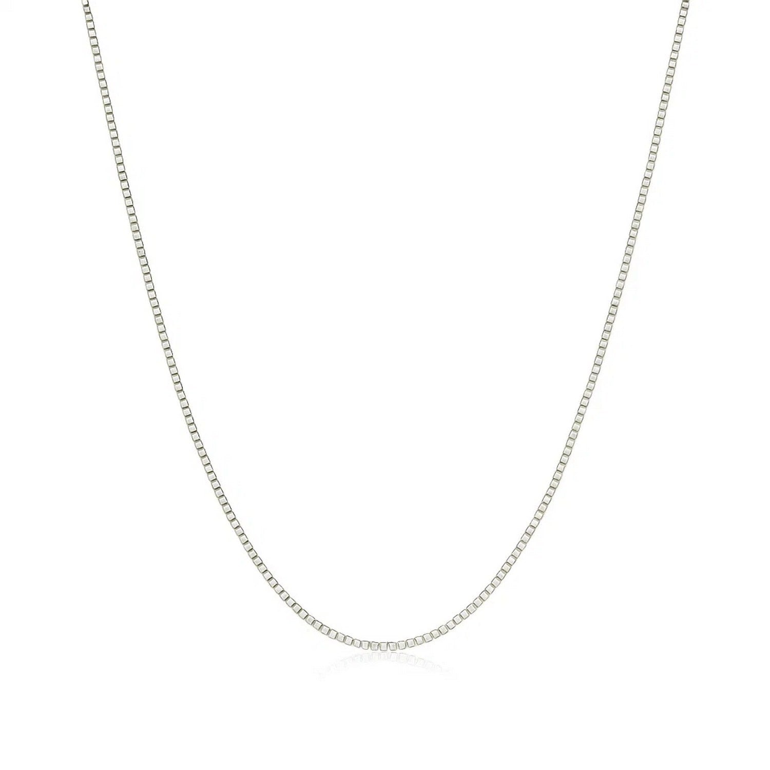 14k witgouden klassieke boxketting (0,60 mm)