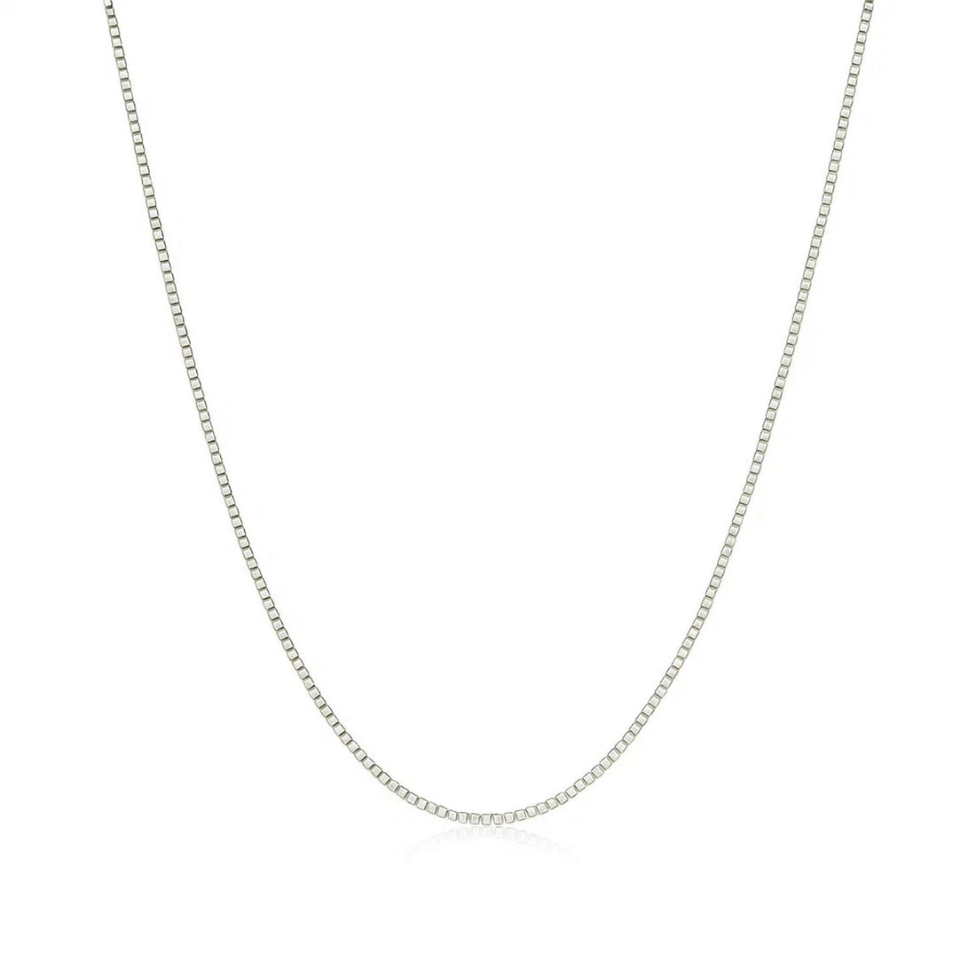 14k witgouden klassieke boxketting (0,60 mm)