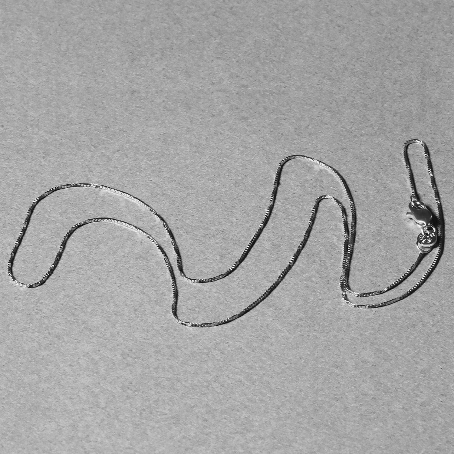 14k witgouden klassieke boxketting (0,60 mm)