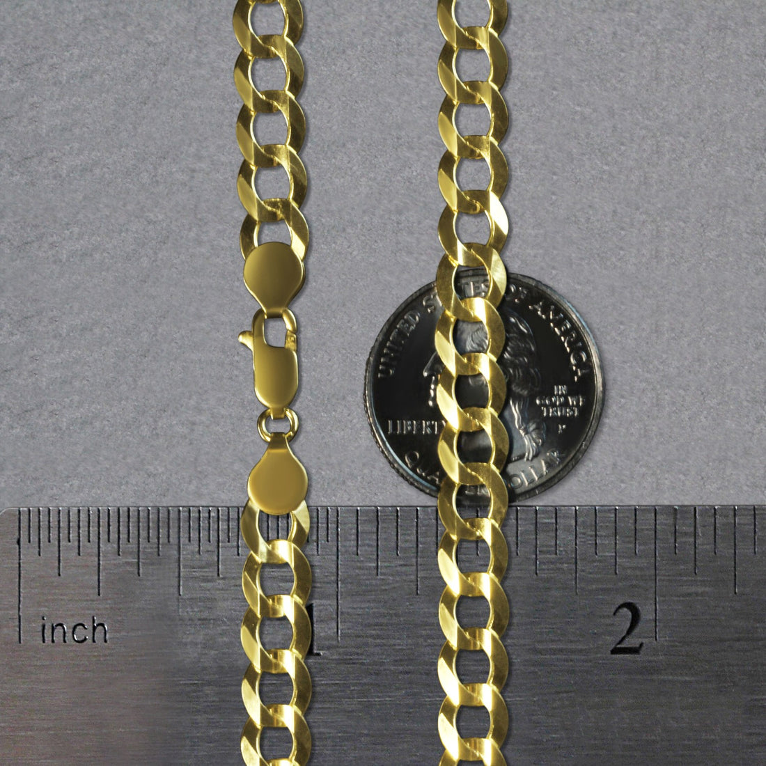 10k Yellow Gold Curb Chain (7.00 mm)