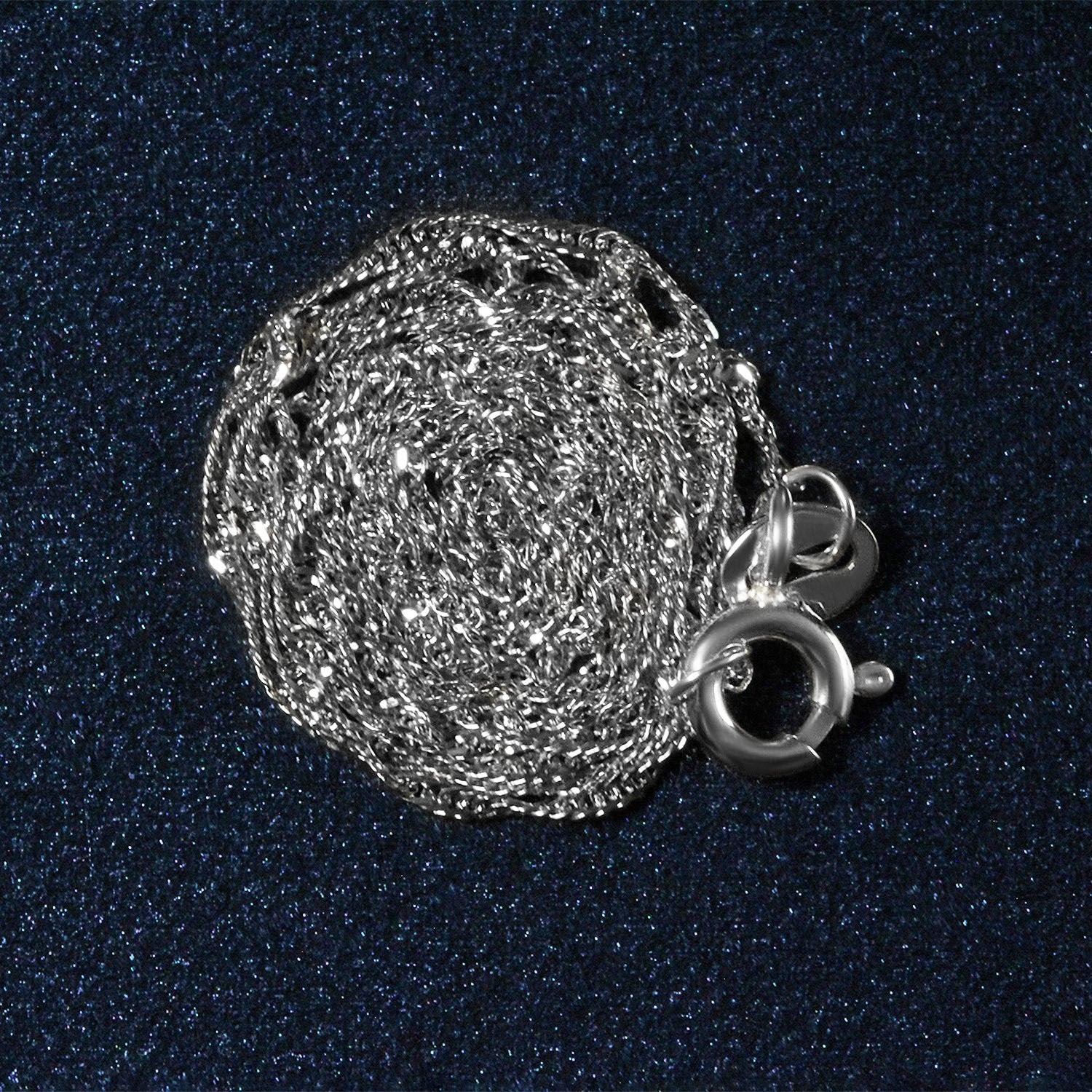 Chaîne Singapour en or blanc 14 carats (1,10 mm)