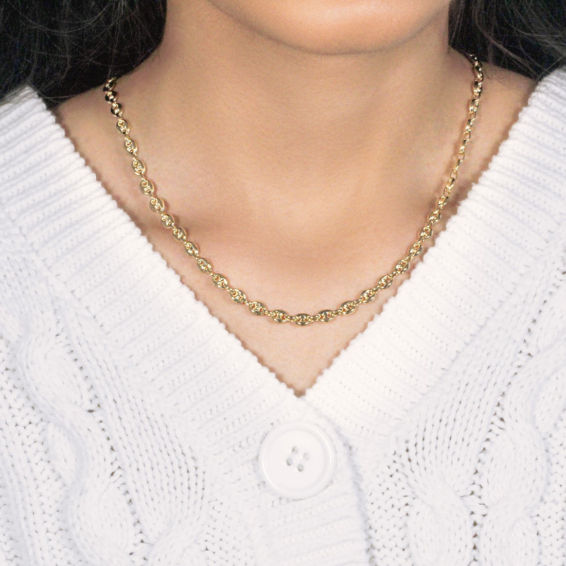 14k Yellow Gold Puffed Mariner Link Chain (4.70 mm)