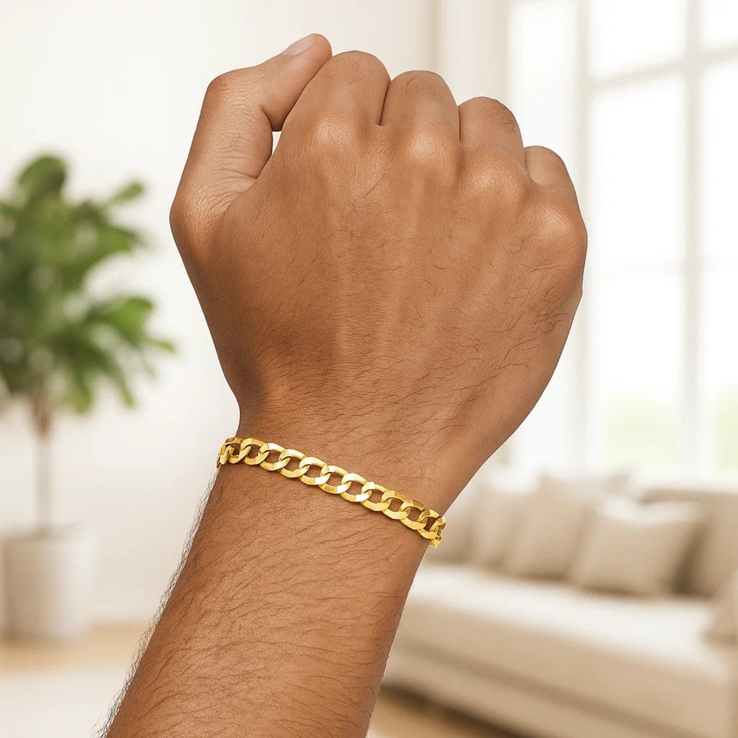 10k Yellow Gold Curb Bracelet (5.70 mm)