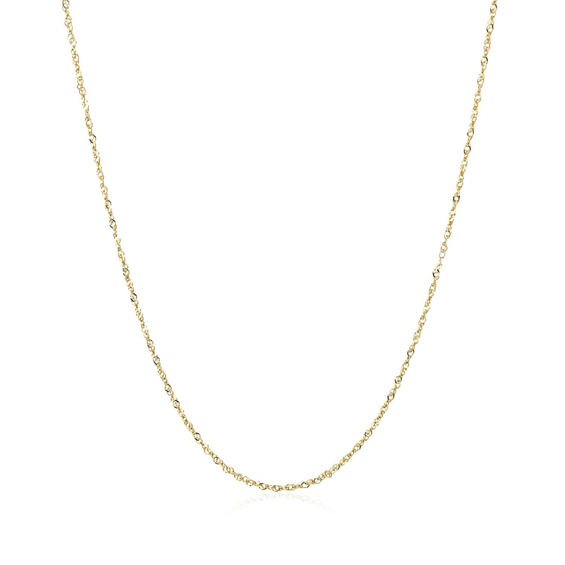 14k Yellow Gold Singapore Chain 0.81 mm