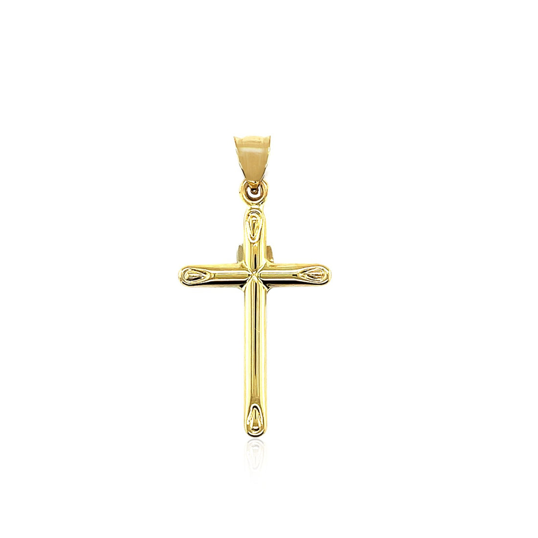 Pendentif croix en or bicolore 14 carats