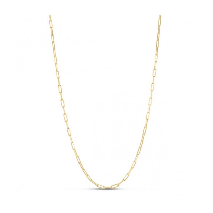 Sterling Silver Gold Plated Paperclip Chain (2.50 mm)
