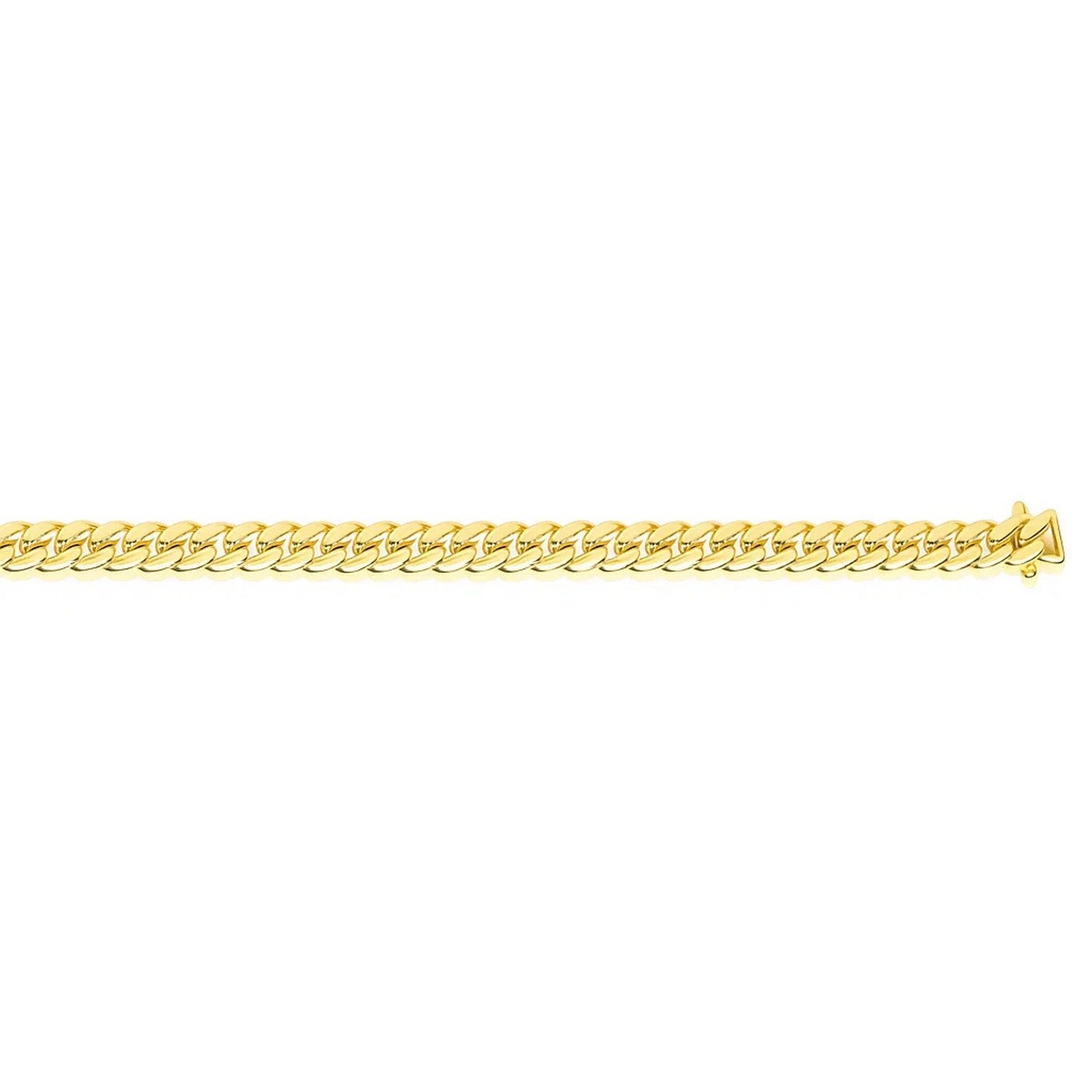 10k Yellow Gold Classic Miami Cuban Solid Bracelet (6.10 mm)