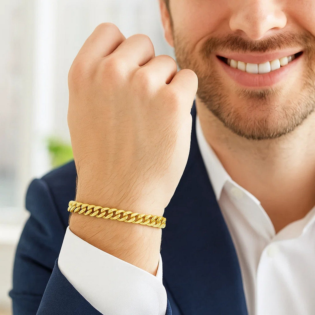 10k Yellow Gold Classic Miami Cuban Solid Bracelet (6.10 mm)