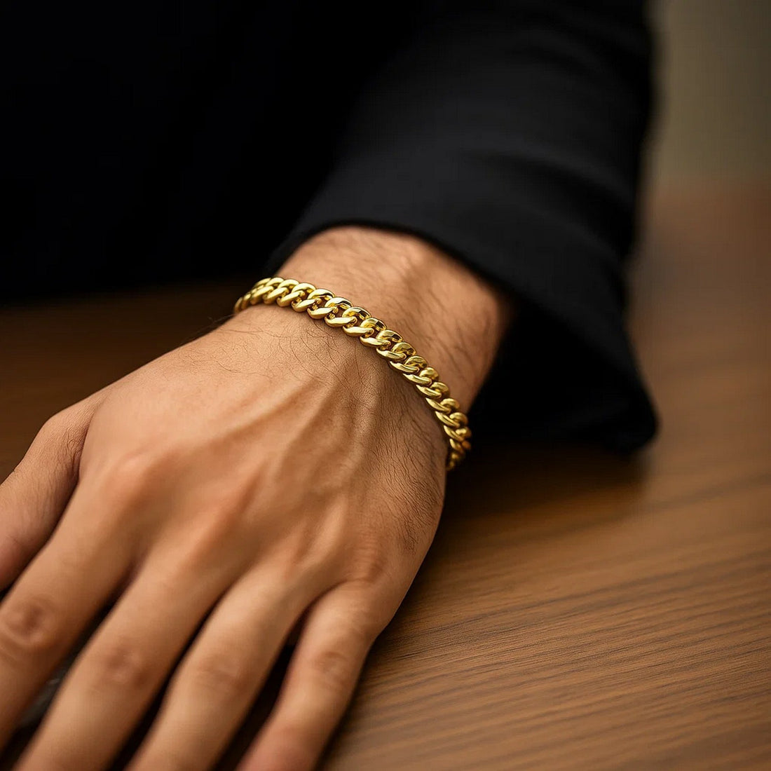 10k Yellow Gold Classic Miami Cuban Solid Bracelet (6.10 mm)