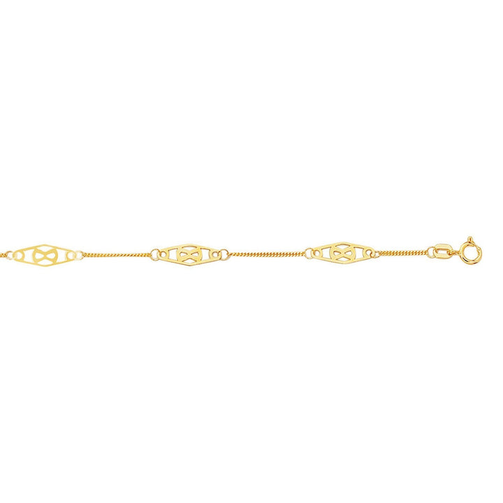 14k Yellow Gold Infinity Bracelet