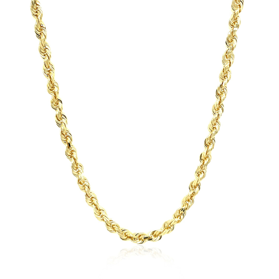10k geelgouden ketting met massief diamantgeslepen ketting (3,50 mm)