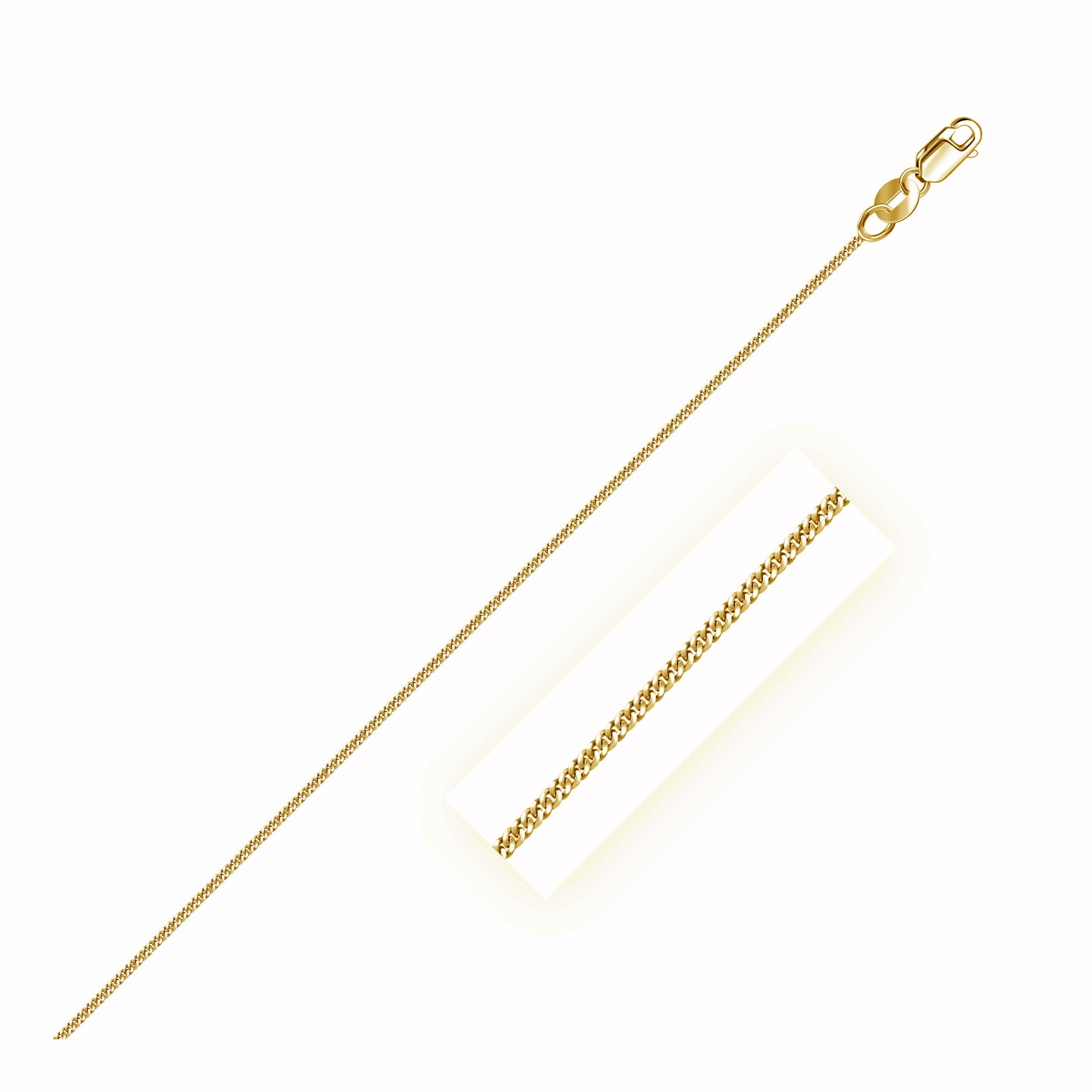14k geelgouden gouretteketting 1,0 mm (1,00 mm)