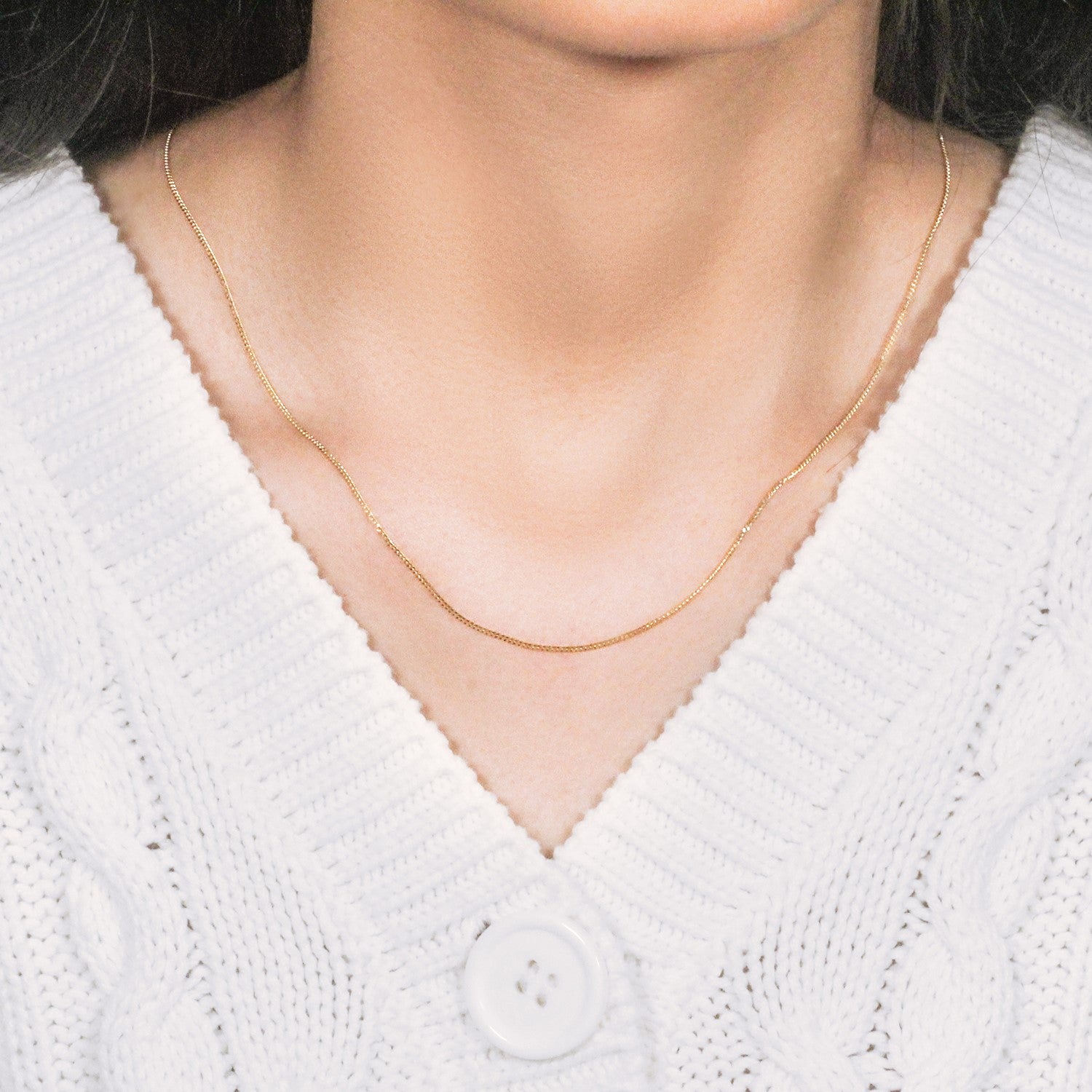 14k geelgouden gouretteketting 1,0 mm (1,00 mm)