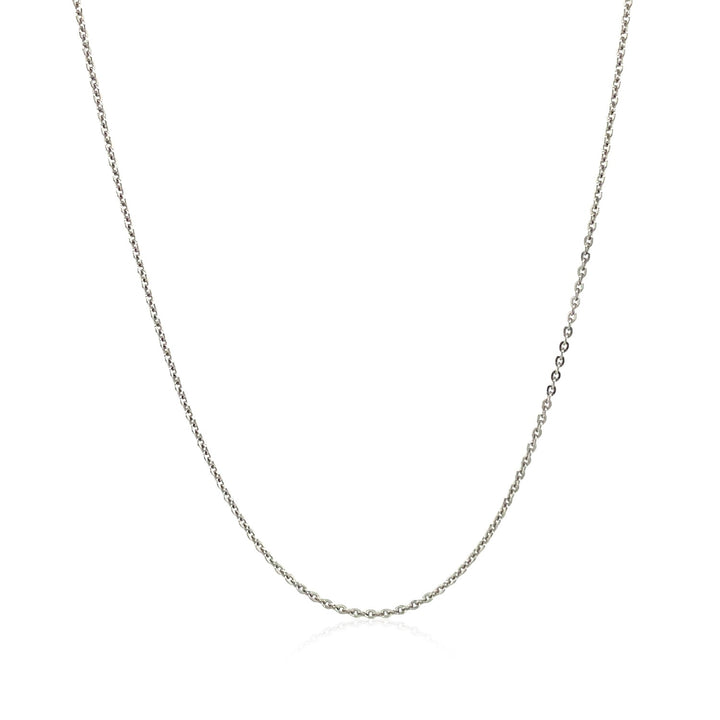 Sterling zilveren rhodium-geplateerde kabelketting (0,60 mm)