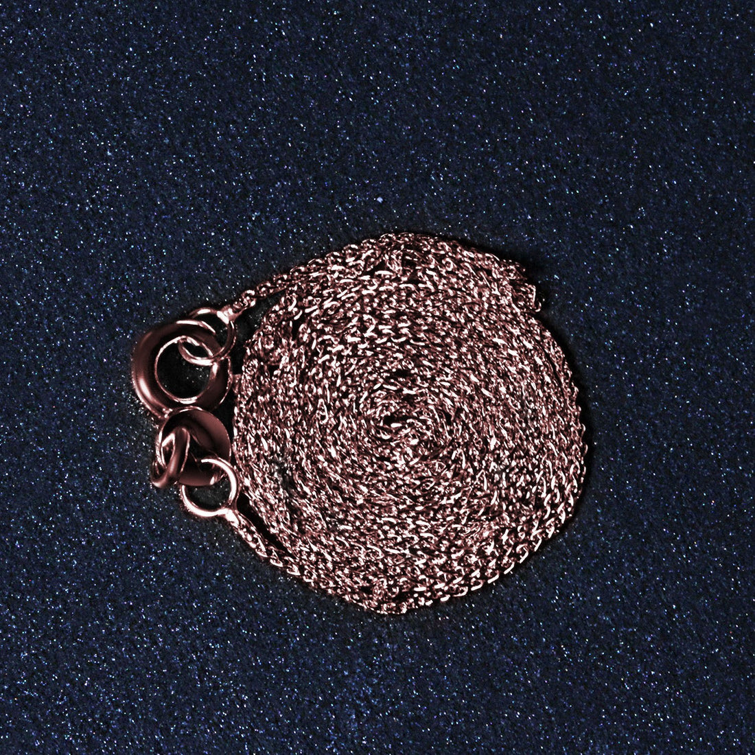 14k roségouden ronde tarweketting met diamantslijpsel (0,70 mm)
