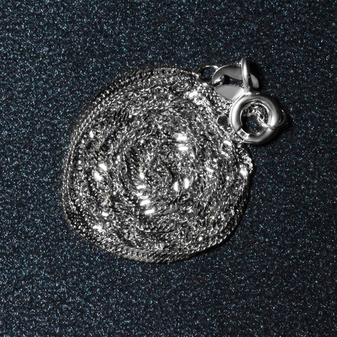 Chaîne Singapour en or blanc 14 carats (1,30 mm)