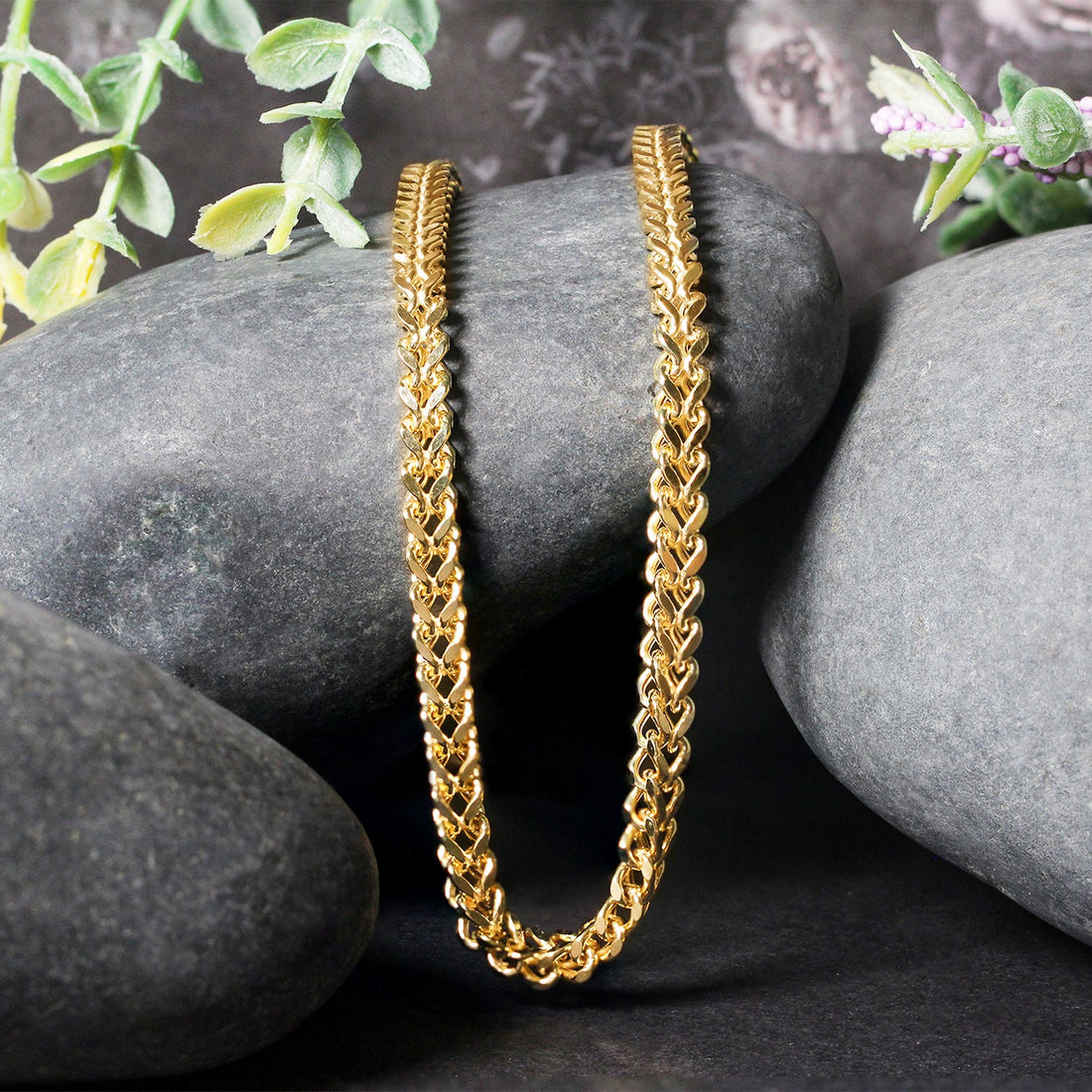 14k Yellow Gold Square Franco Chain (4.40 mm)