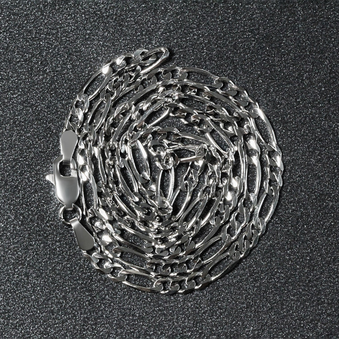 Chaîne Figaro en or blanc massif 14 carats (3,00 mm)