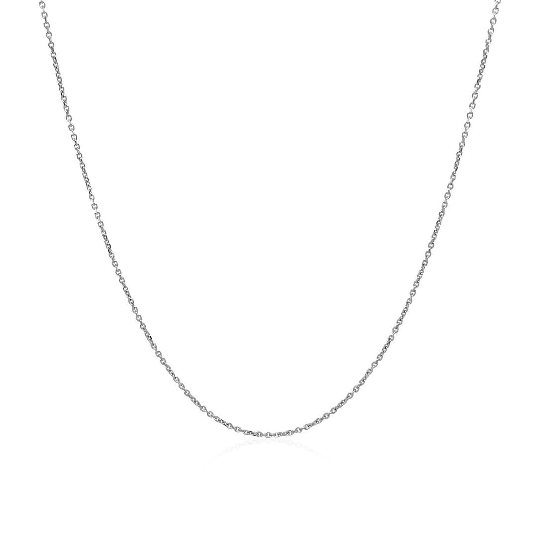 14k witgouden kabelschakelketting (0,50 mm)