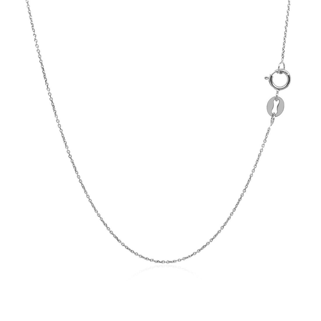 14k witgouden kabelschakelketting (0,50 mm)