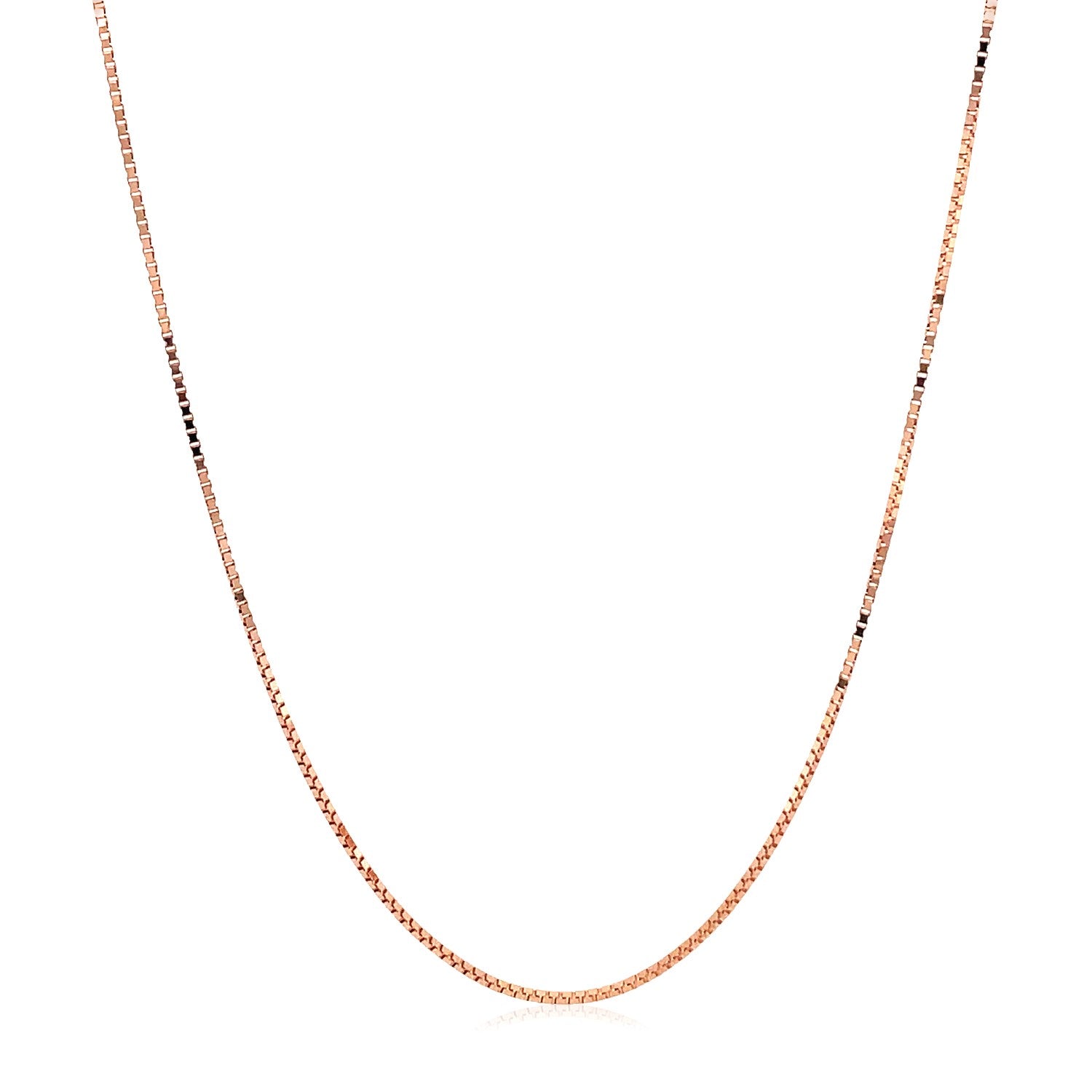 Verstelbare boxketting van 14 karaat roségoud (0,70 mm)