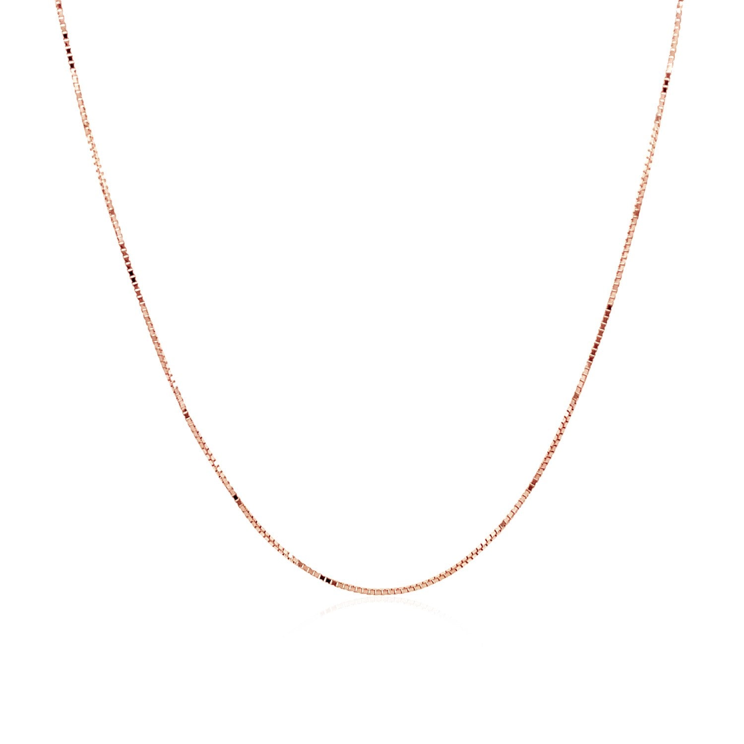 14k roségouden klassieke boxketting 0,60 mm